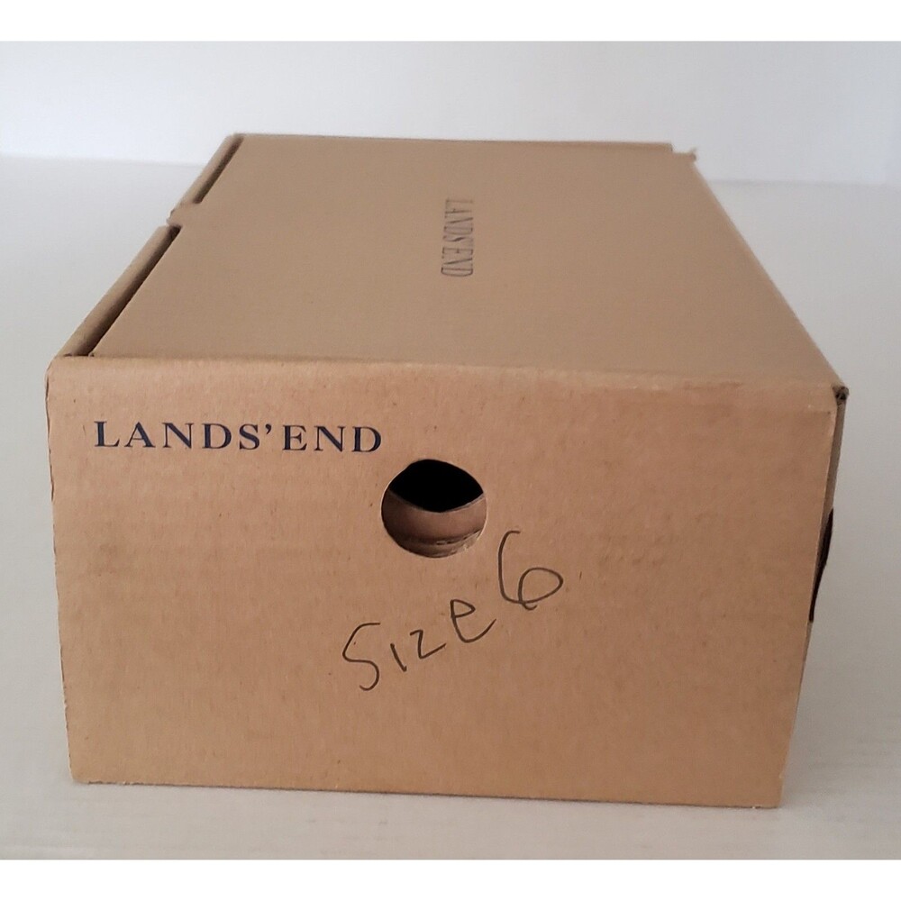 NEW Lands End Womens 6 Med White Blue Mesh Slip-on Athletic Water Shoes W Box - Picture 15 of 16